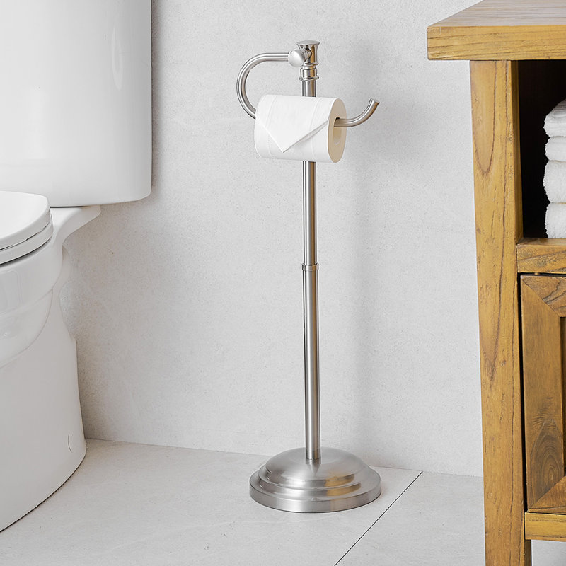 BESy Bathroom Free Standing Toilet Paper Holder with